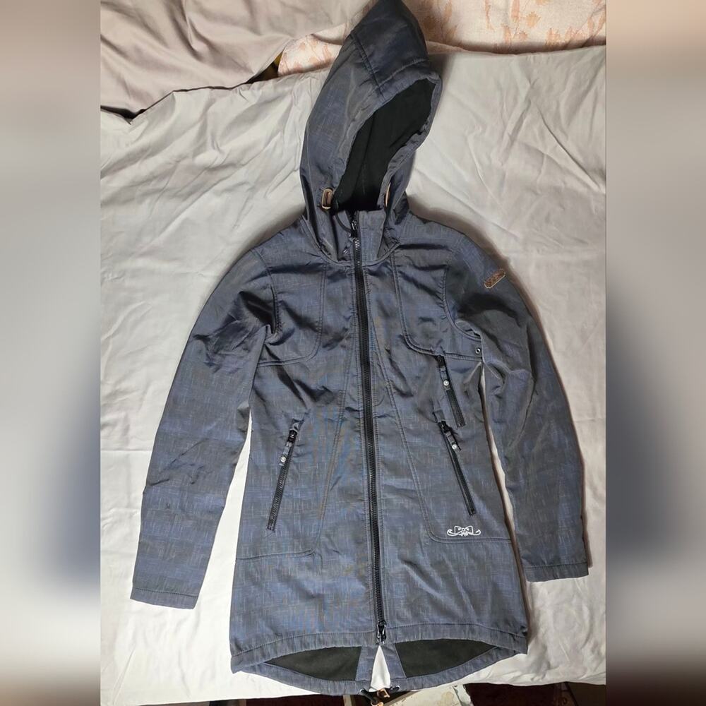 MO Softshell Parka Jacket (Modenacht) - Grey/Blue - Functional and Fitted